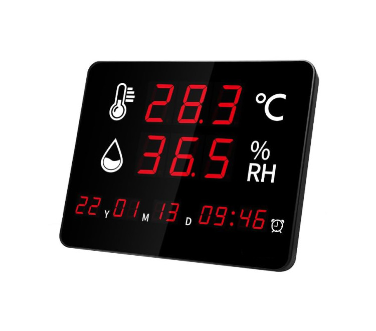 Digital sauna thermohygrometer with remote sensor