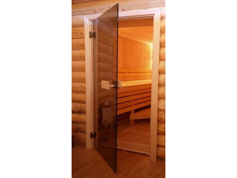 Glass doors for baths and saunas