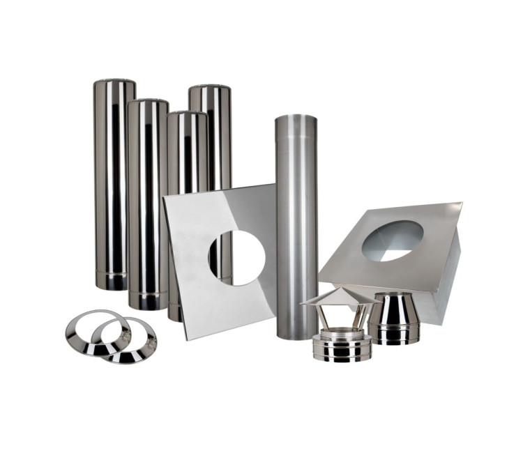 Sauna chimney set straight 5 m