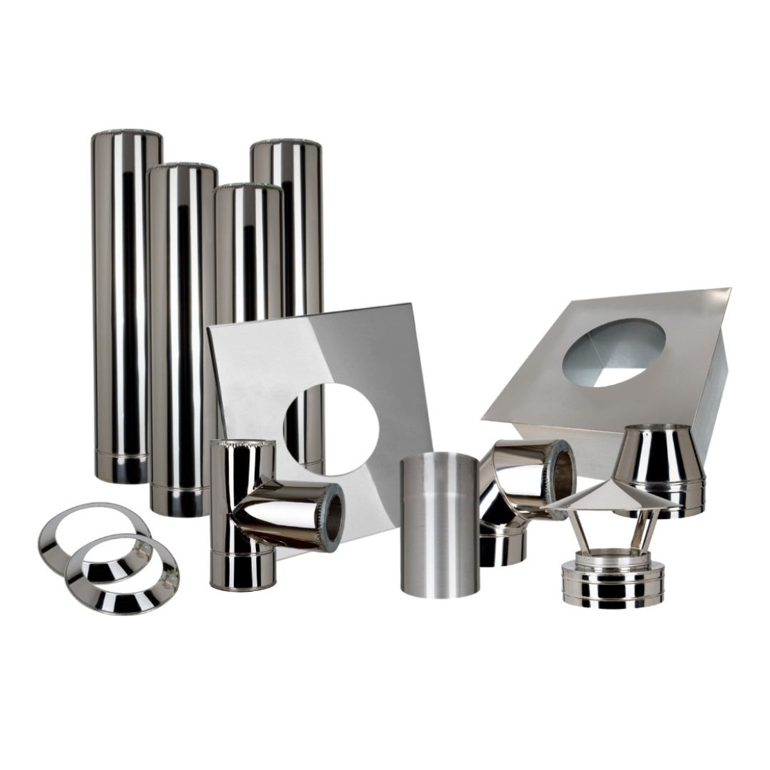 Sauna chimney kit through the wall 5 m AISI 321, diameter 120/220 mm