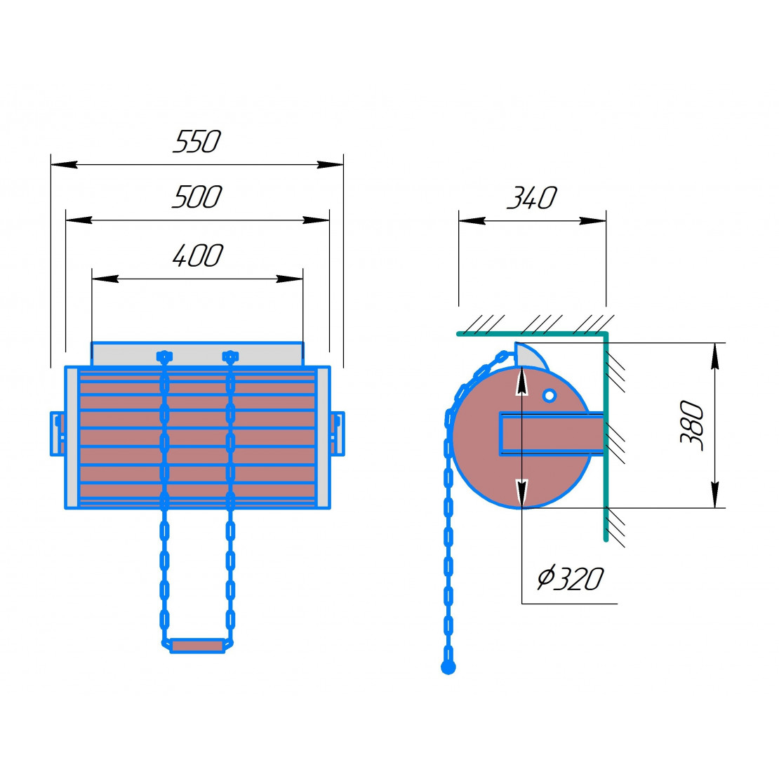Waterfall-Cylinder Thermal 30 L with stainless steel insert