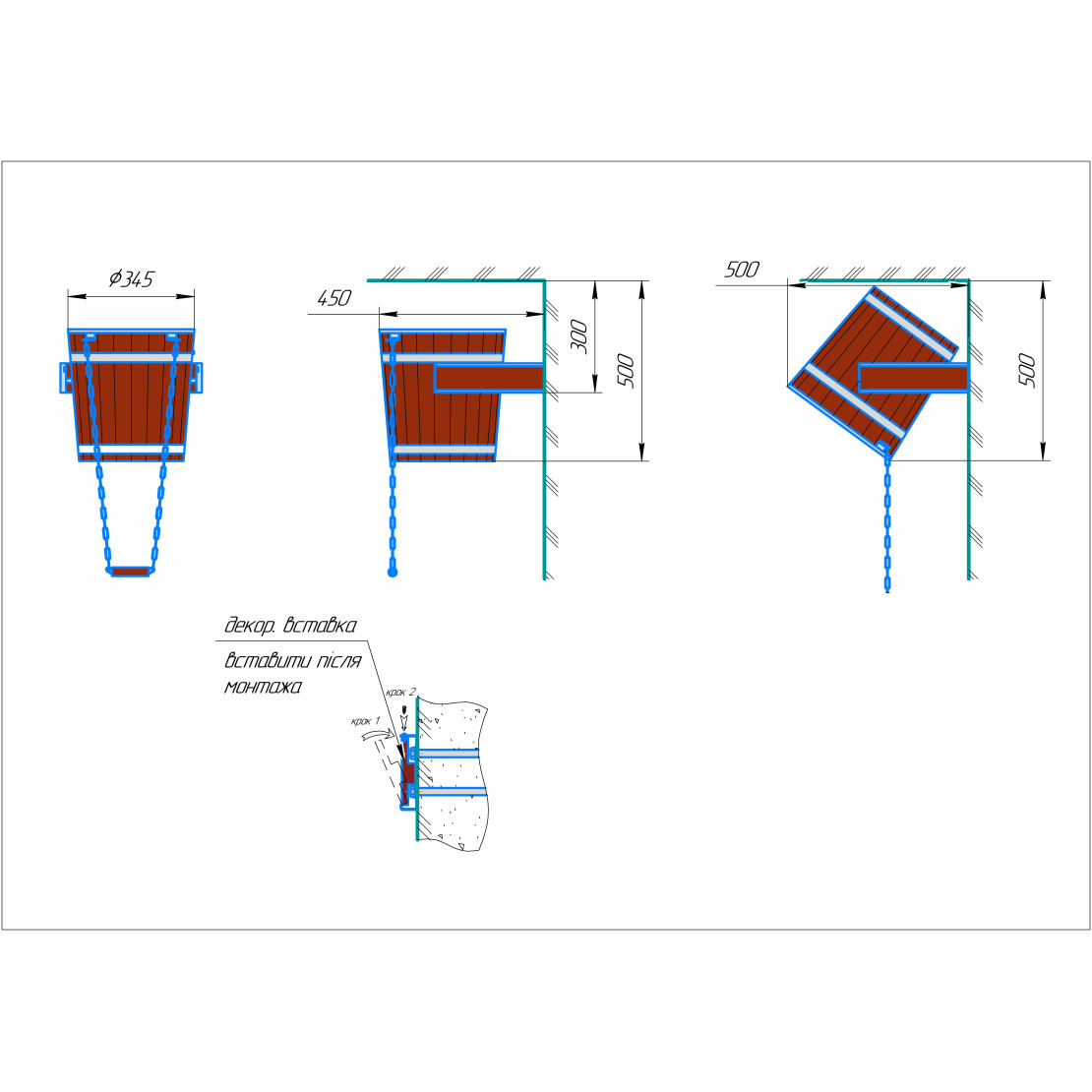 Thermo waterfall 20l with stainless steel mounting and insert