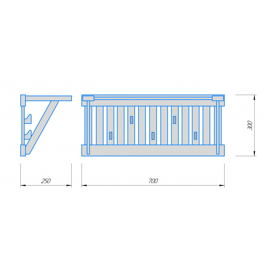 Сoat hanger Tesli 700х300х250