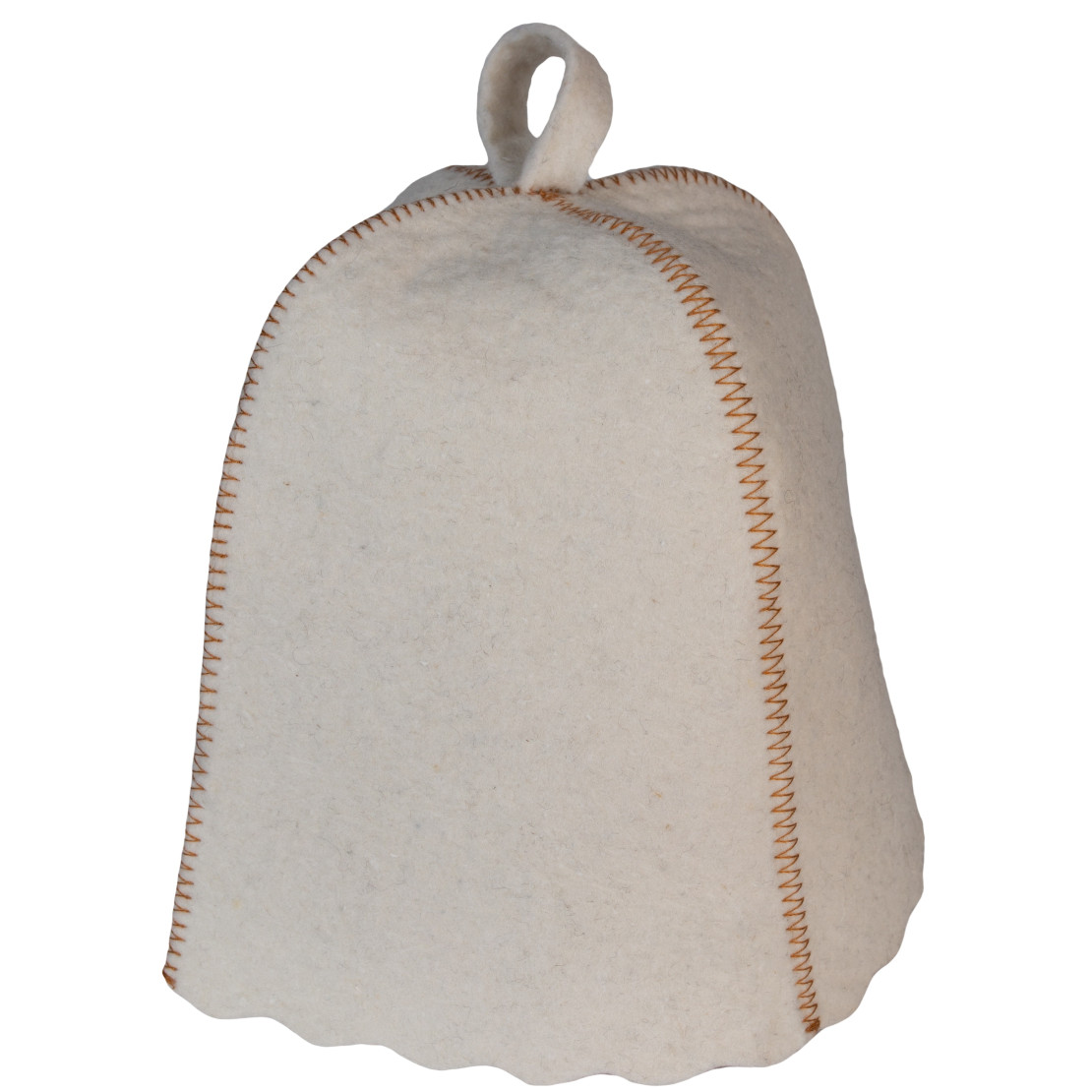 White hat made of natural felt