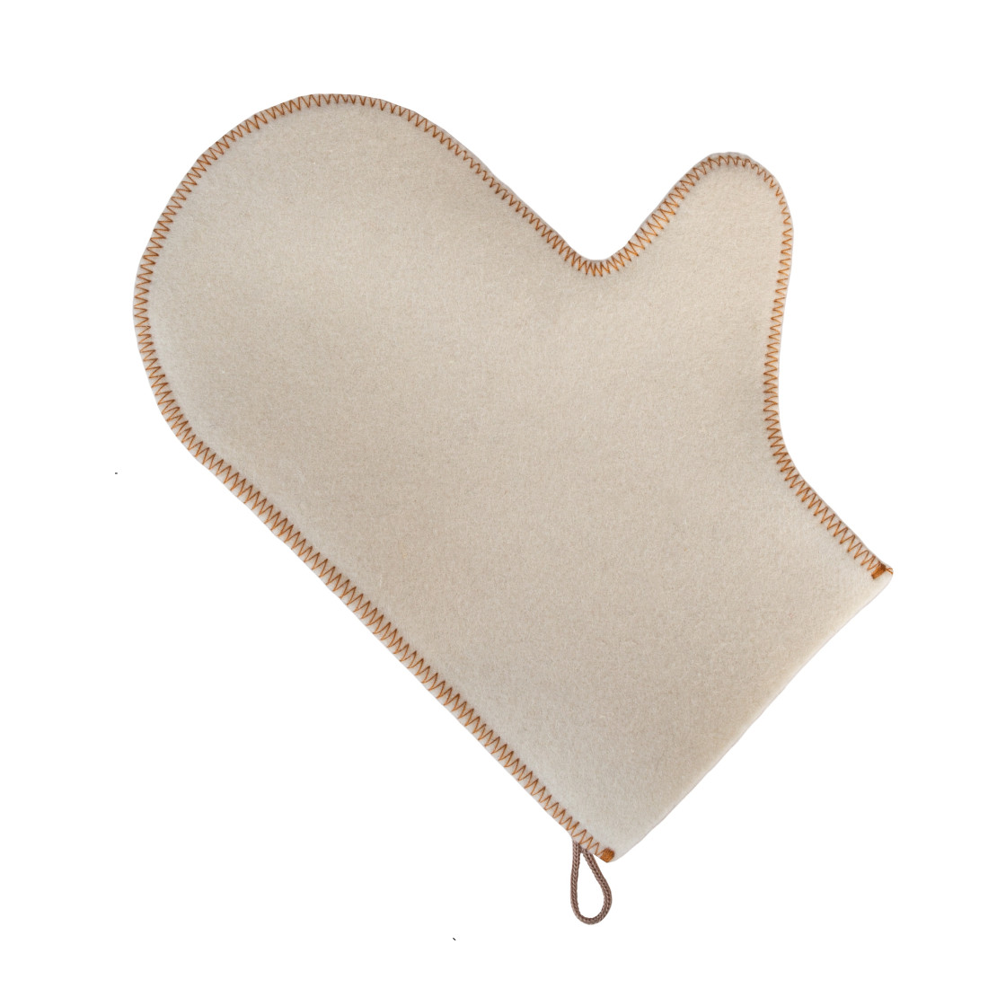 White glove of natural felt