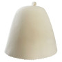 White hat made of natural felt