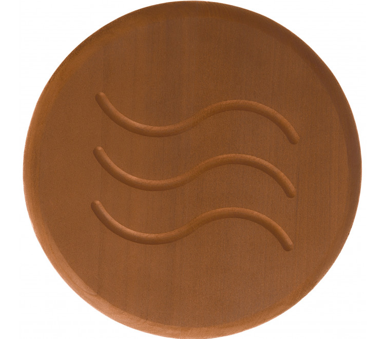Vent Shutter d125 thermowood, stainless steel base