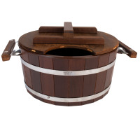 Steamer Thermal of thermal linden 15 L with plastic insert with a lid