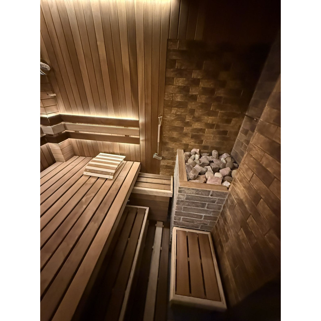 Thermal Bench timber Linden 85x24x1900-3000 mm "Extra"