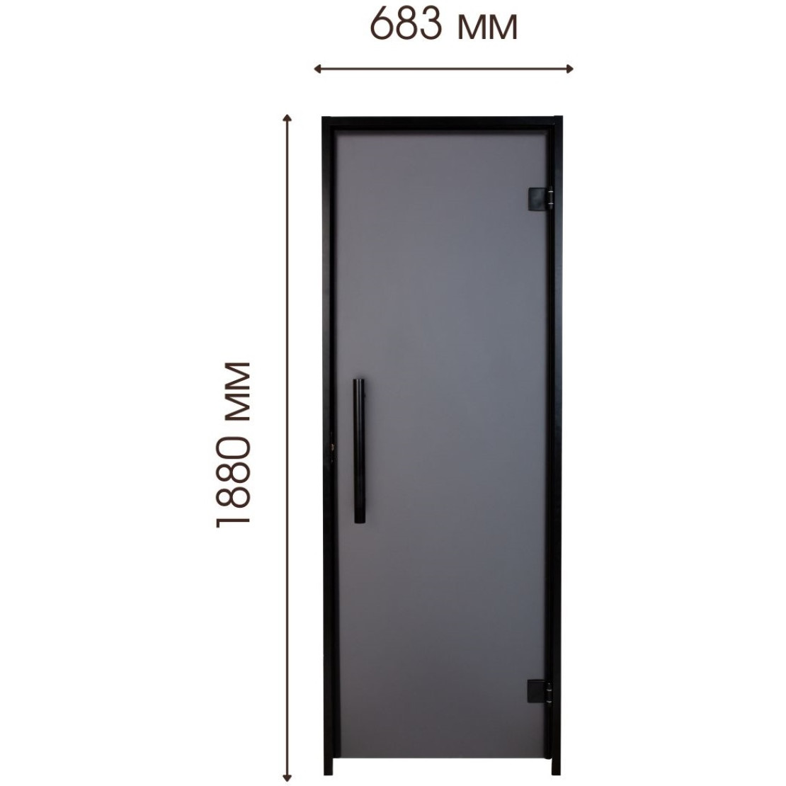 Hammam doors Tesli Antalya Black 1900x700