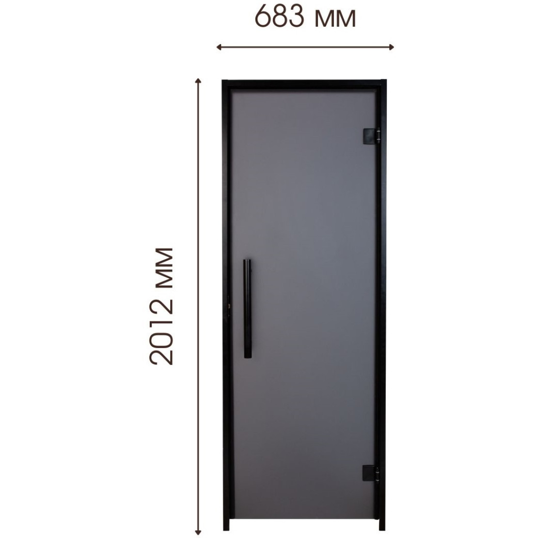Двері для хамаму Tesli Antalya Black 2000х700