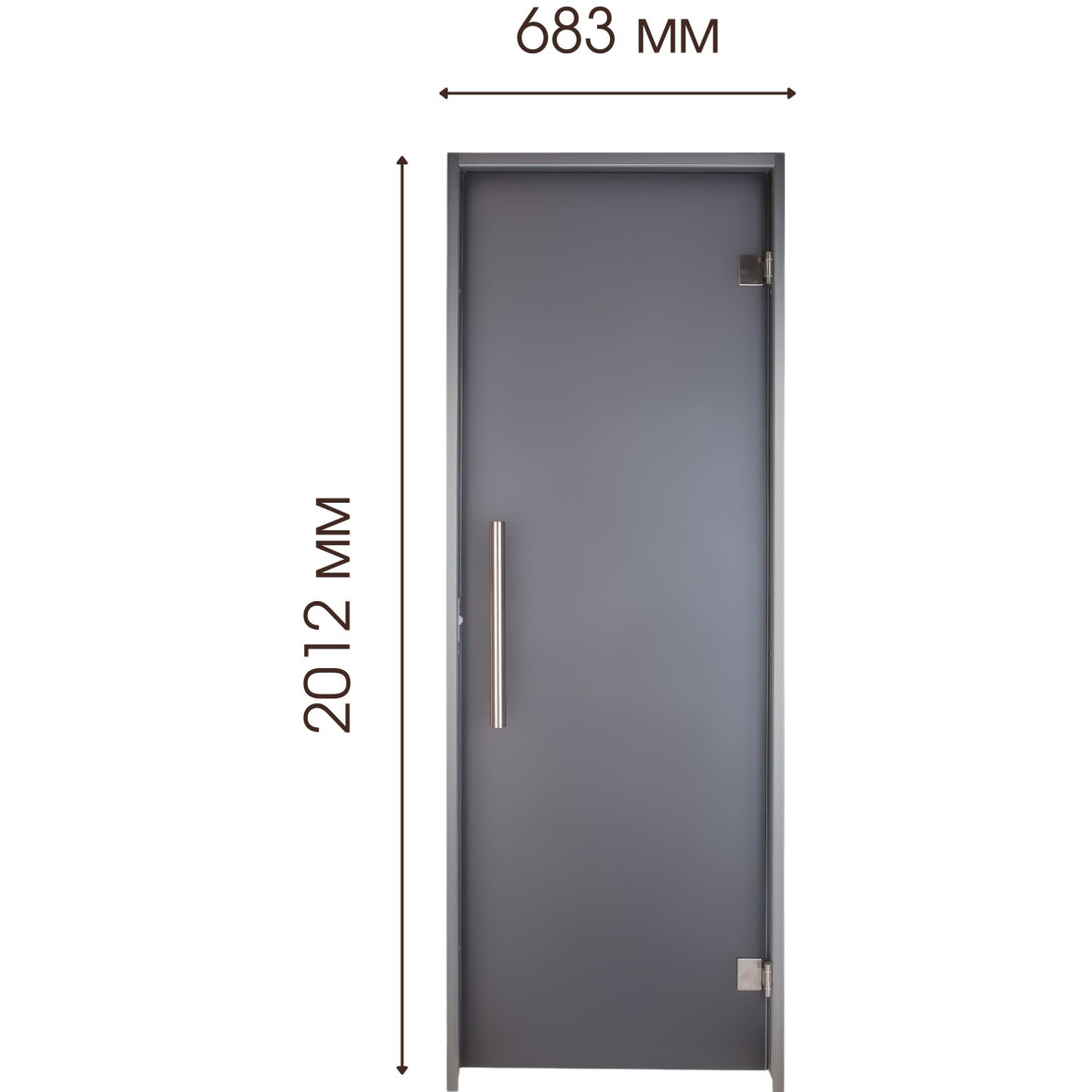 Дверь для хаммама Tesli Antalya Graphite 2000х700