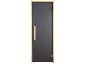Drzwi do łaźni i sauny Tesli Lux Graphite Sateen 1900х700