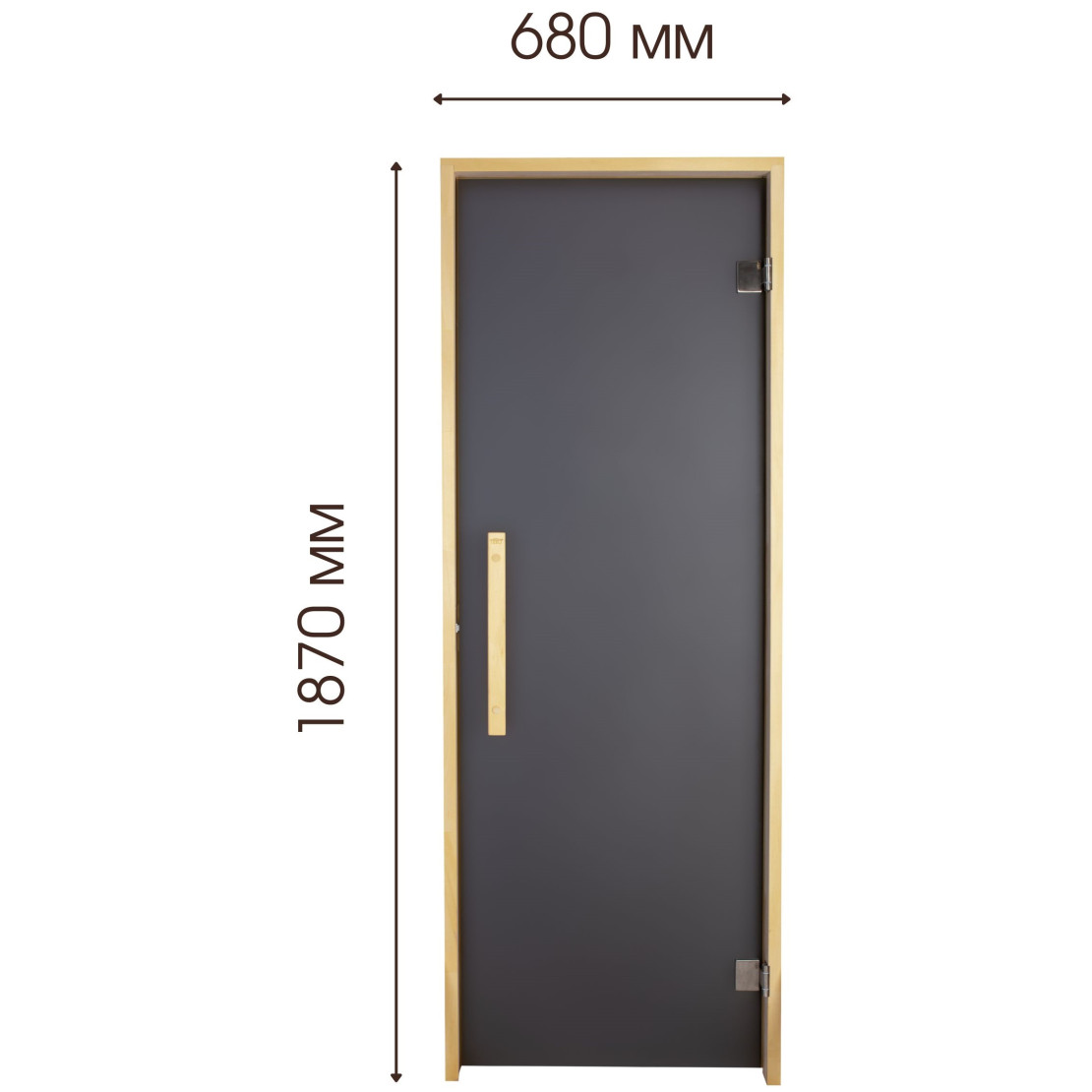 Двері для лазні та сауни Tesli Lux Graphite Sateen 1900х700
