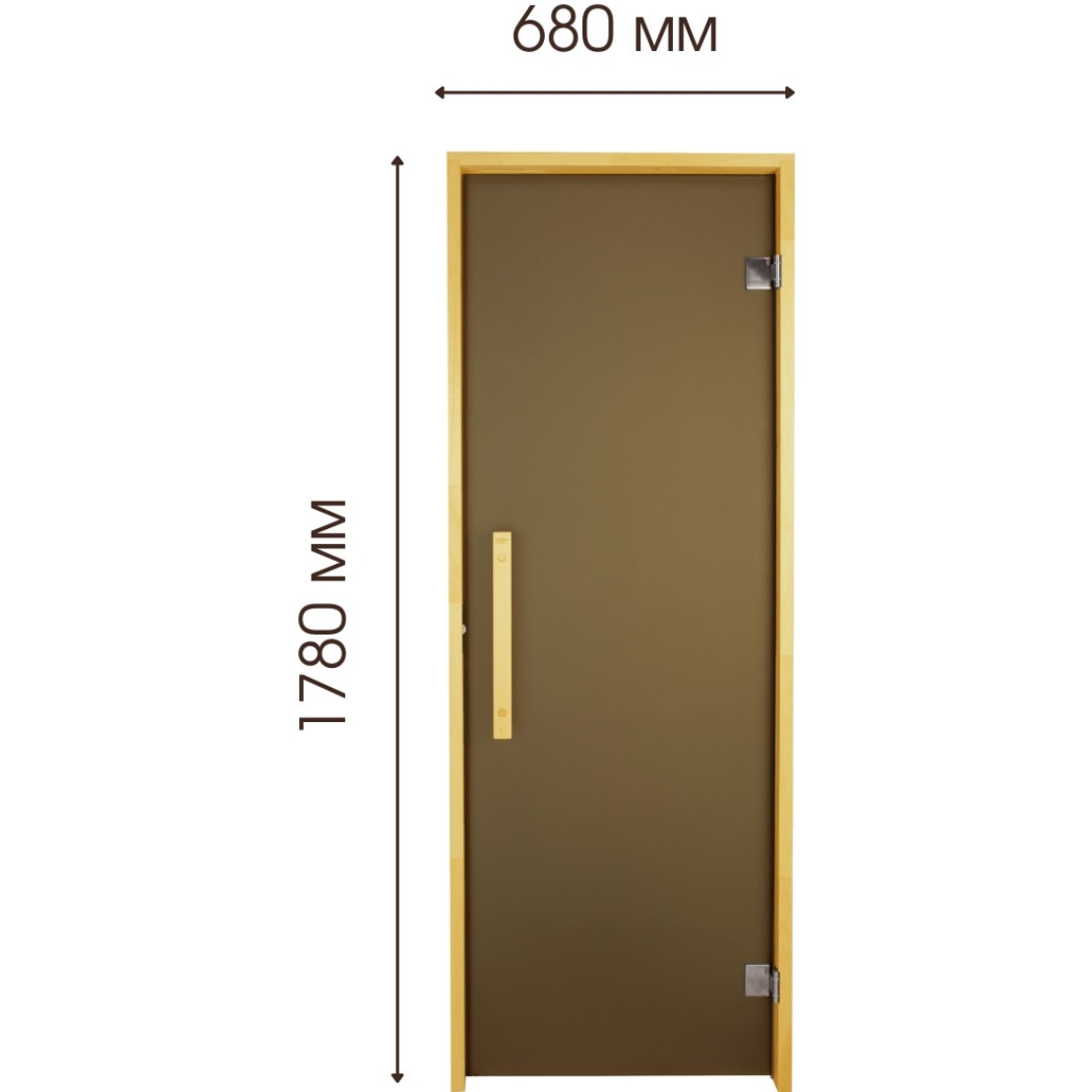 Door for baths and saunas Tesli Lux Sateen 1800х700