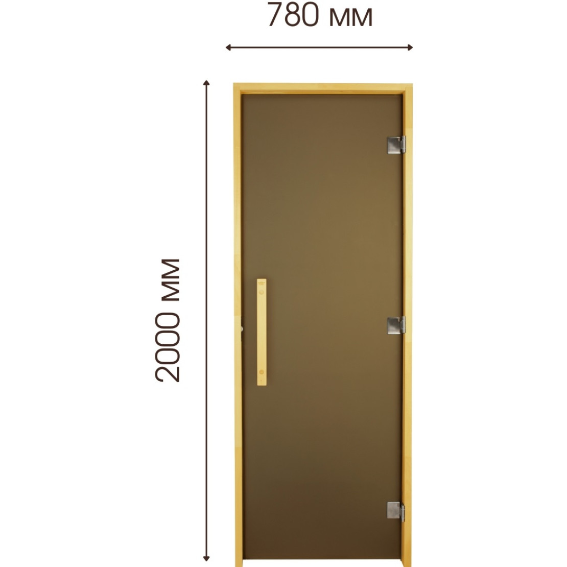 Drzwi do łaźni i sauny Tesli Lux 2000х800