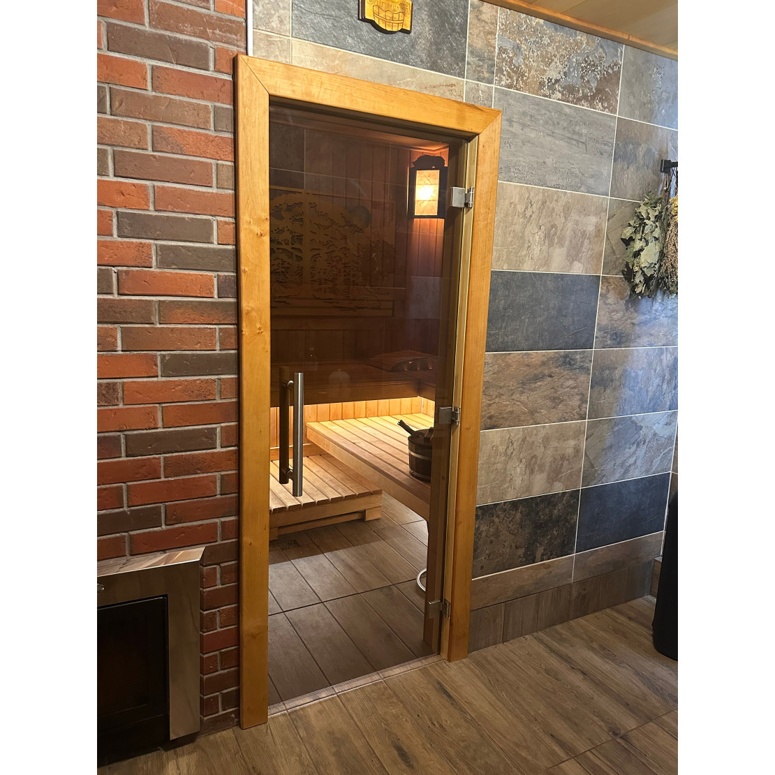 Door for baths and saunas Tesli Steel 1900х700