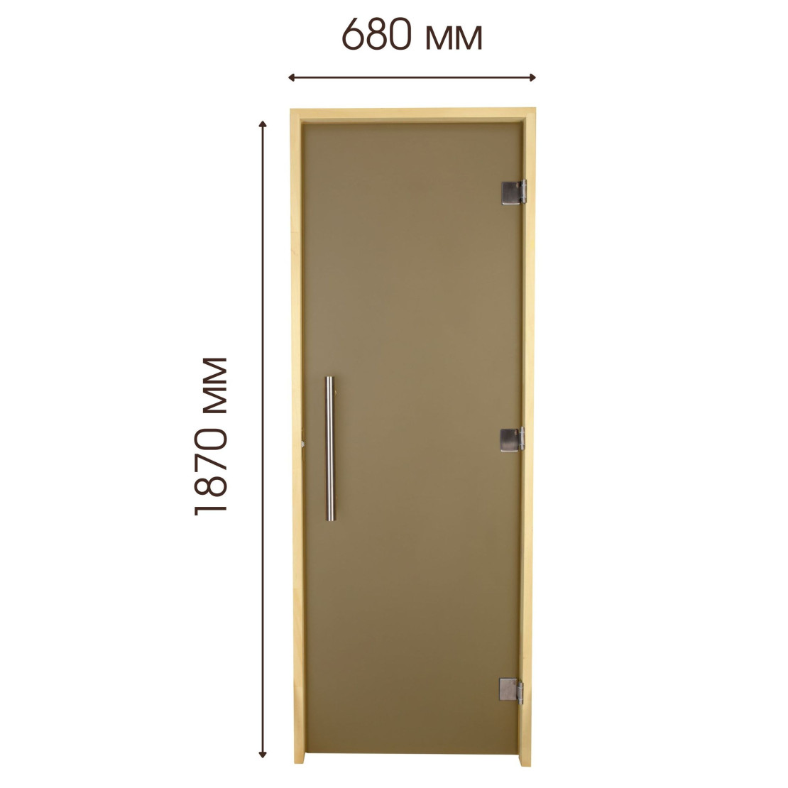 Bath and sauna doors Tesli Steel S 1900x700