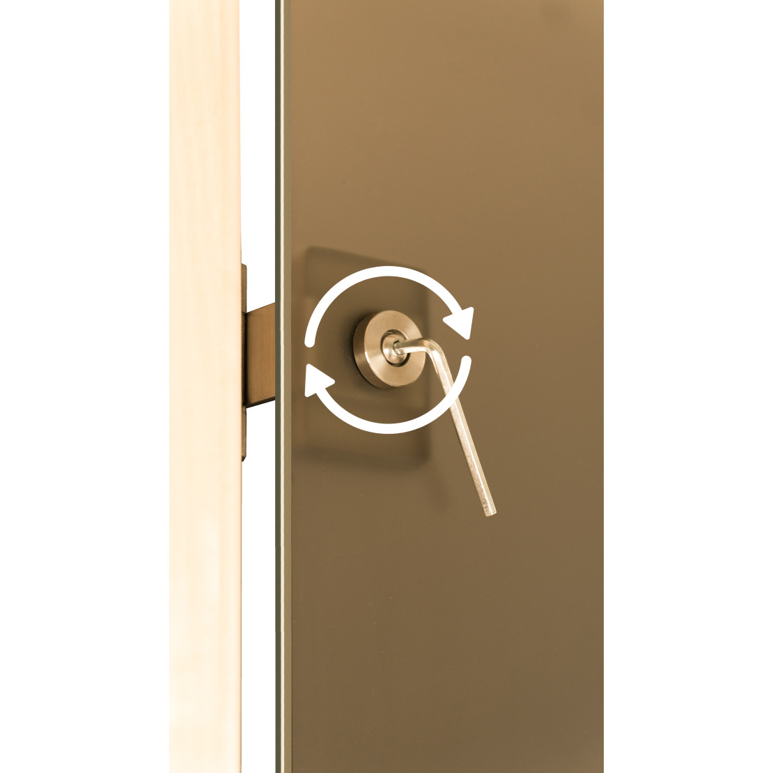 Door for bath and sauna Tesli Lux Magnetic Sateen 1900х700