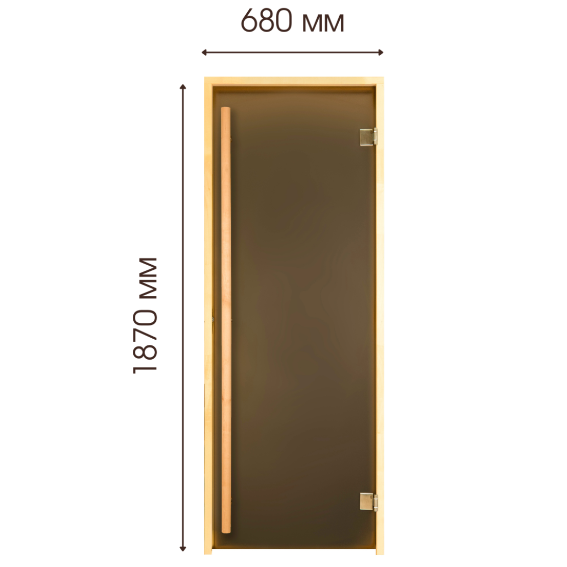 Door for bath and sauna Tesli Grand Sateen 1900х700
