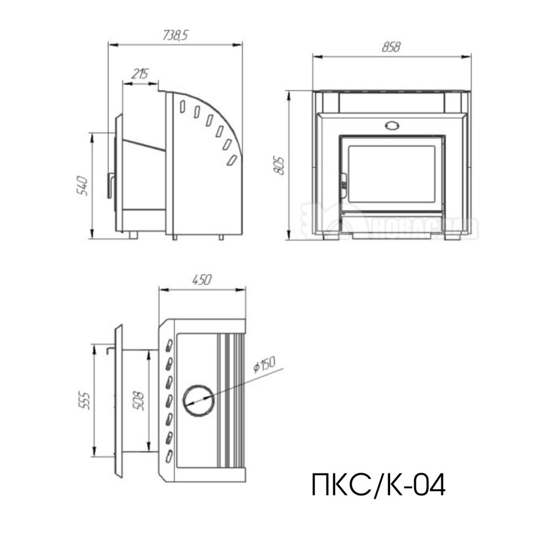 Stove for baths and saunas NOVASLAV "Cascade" 26 m³
