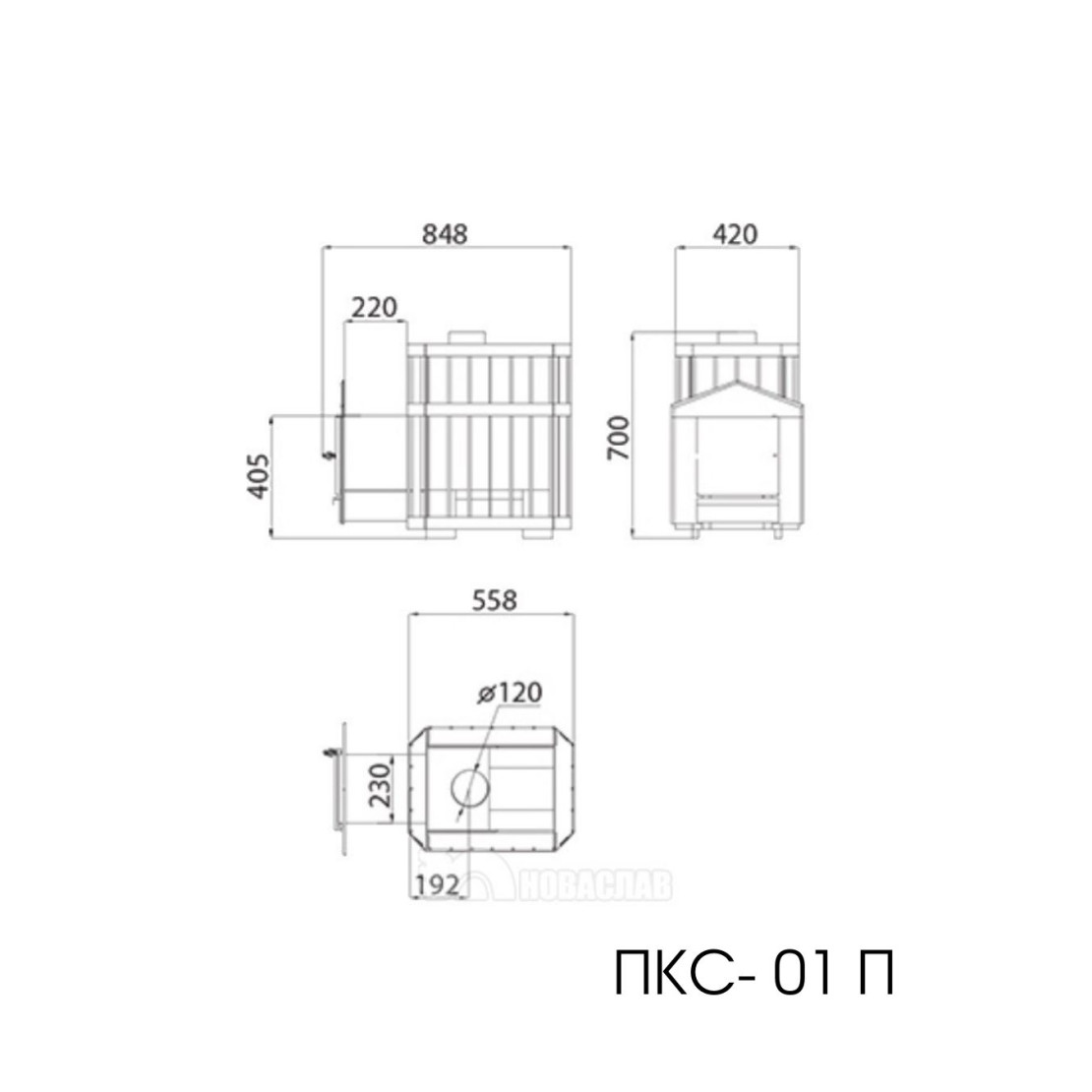 Stove for baths and saunas NOVASLAV "bars" 12 m³
