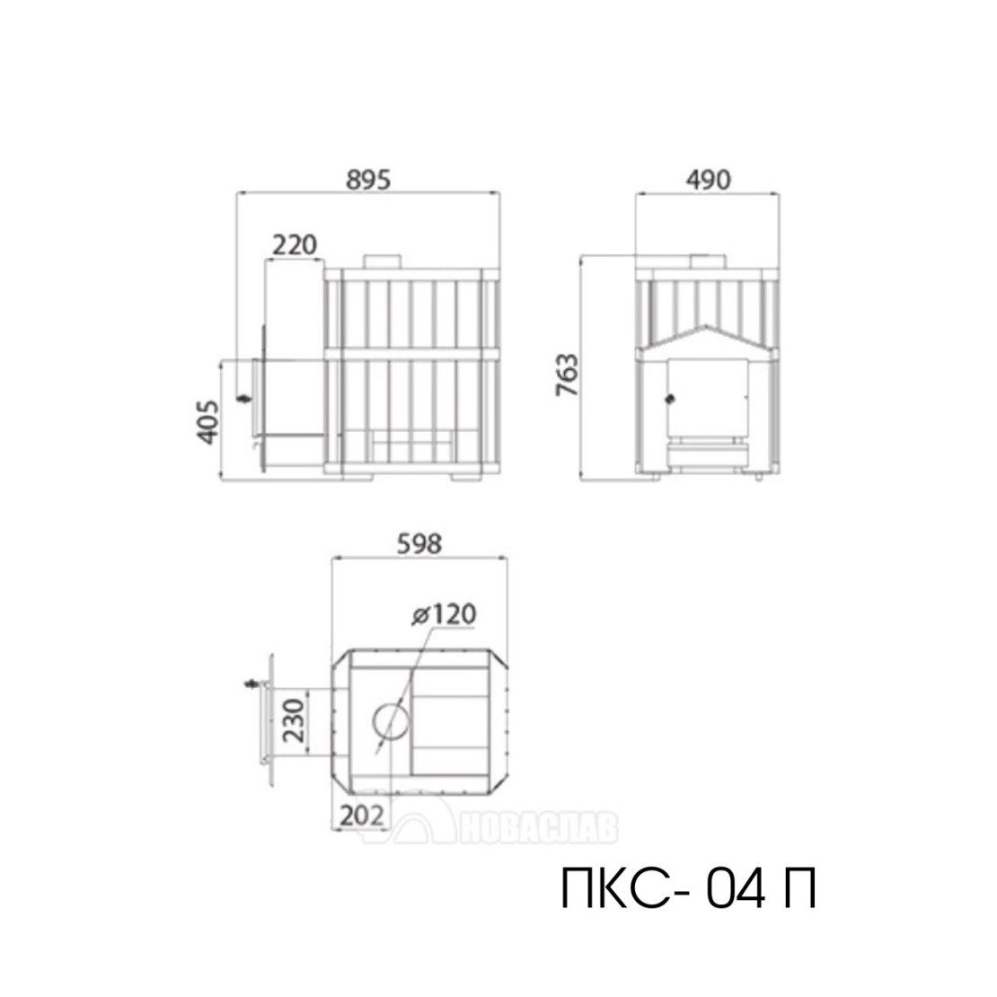 Stove for baths and saunas NOVASLAV "bars" 26 m³