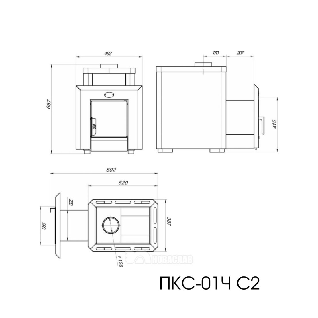 Sauna stove NOVASLAV "Classic" display 12 m³