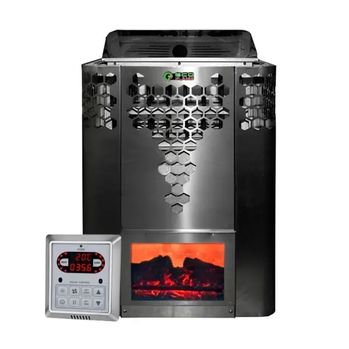 Electric heater EcoFlame HYB90 9 kW + remote control CON6