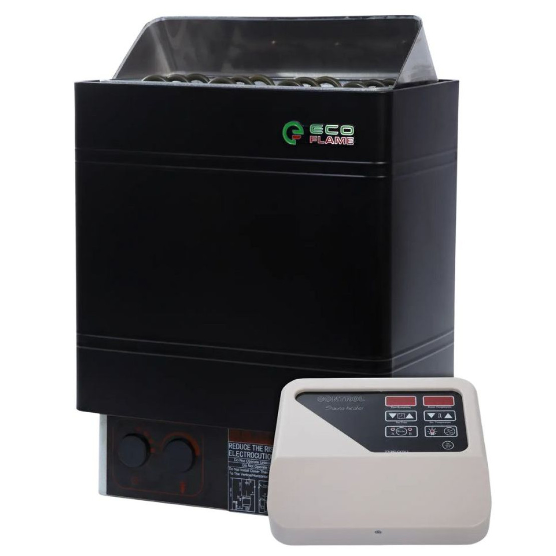 Electric sauna heater EcoFlame AMC D 4.5 kW with CON4 remote control