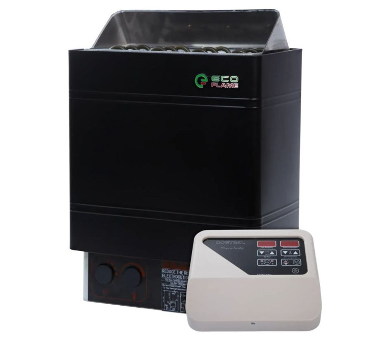 Electric heater for sauna and bath EcoFlame AMC D 4.5 kW + CON remote control