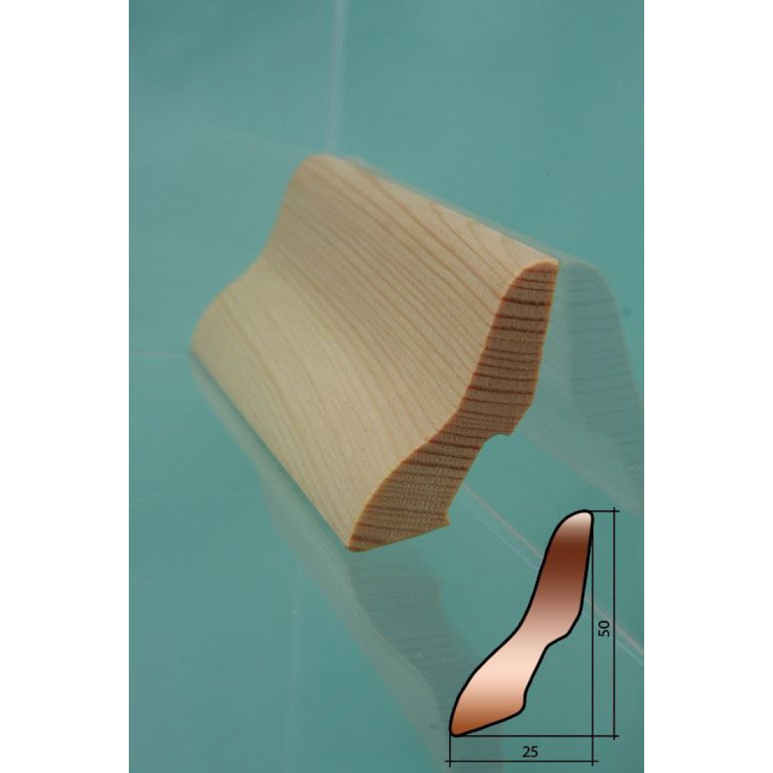Pine skirting board 554 jointed "В" top quality