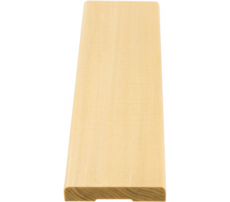 Linden skirting board 55G1 "Lux", solid 55x12x1900-3000mm