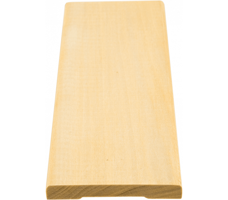 Linden skirting board 7G1 "Lux", solid 75x12x1900-2300mm