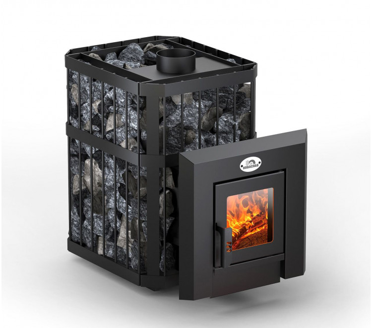 NOVASLAV "Prutok" sauna and sauna stove 18 cubic meters with glass