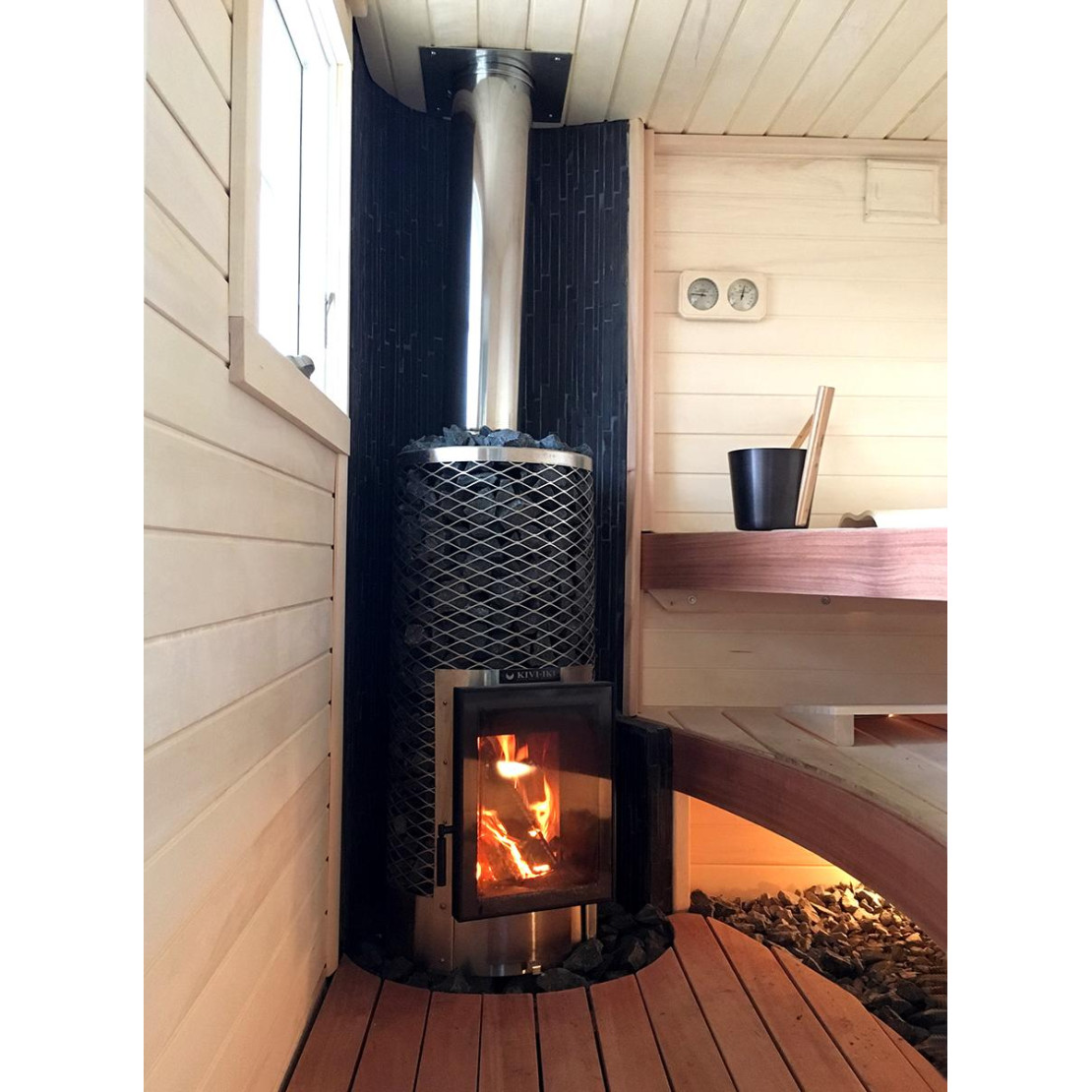 Wood-burning sauna stove IKI KIVI.jr 10 - 20