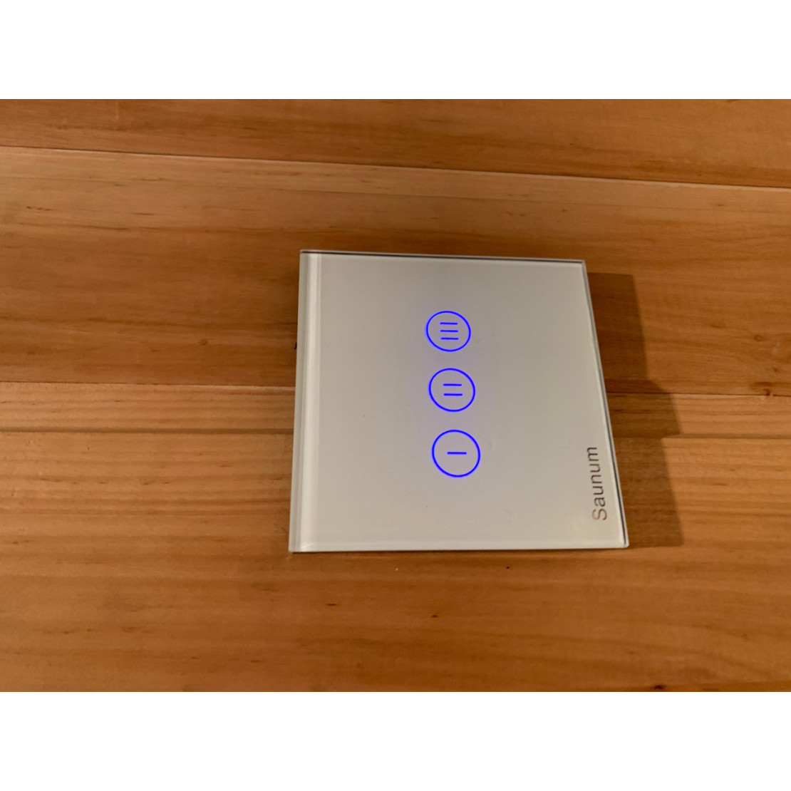 Climate control for bath and sauna SAUNUM Base S steel + remote control white