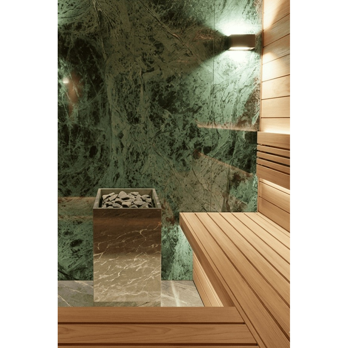 Serpentinite square tile 290x290x11 mm