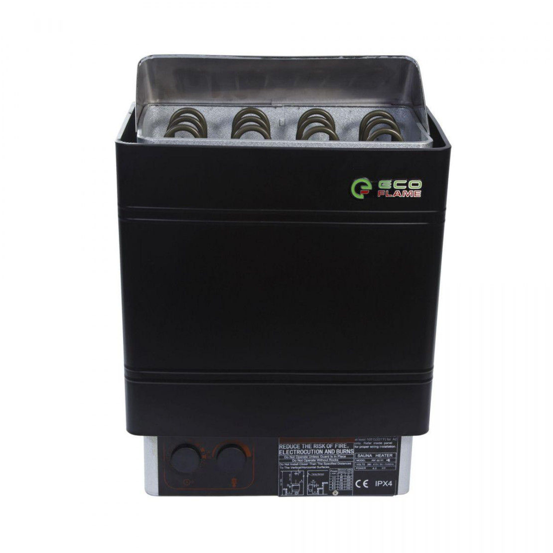 Electric sauna heater EcoFlame AMC D 4.5 kW with CON4 remote control