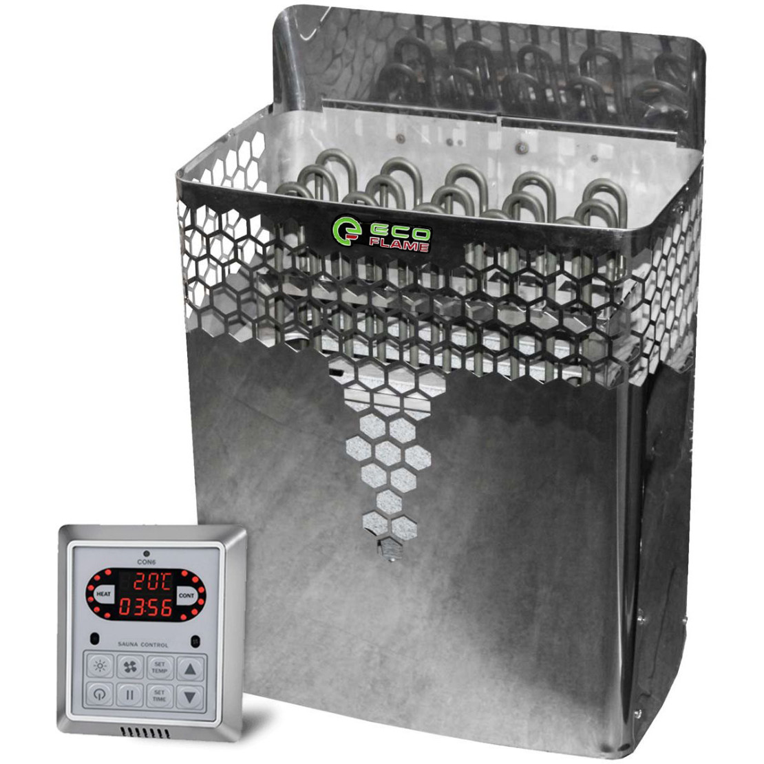 Electric heater EcoFlame GB60 6 kW with CON6 remote control