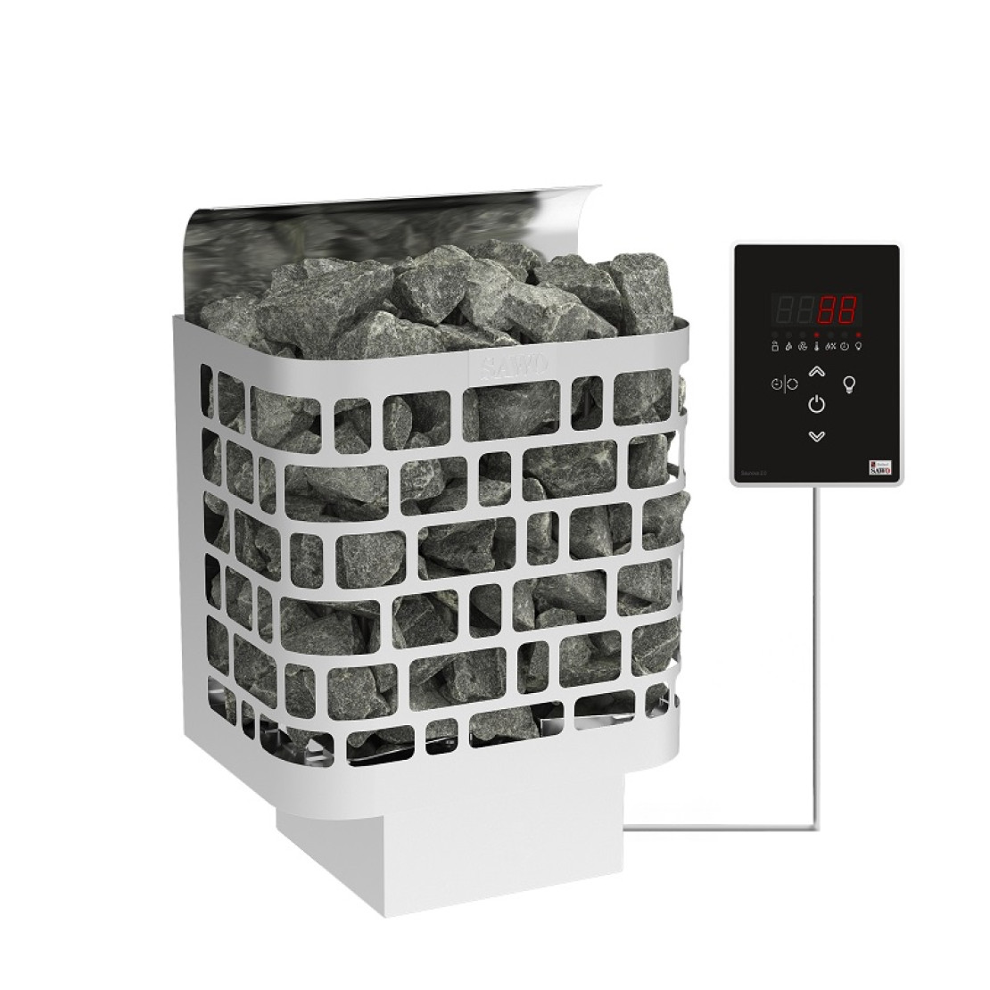 Sawo Krios KRI-60 NI2 electric stone + Saunova 2.0 remote control