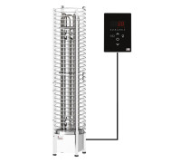 Electric stove Sawo TOWER ROUND TH5-80Ni2-P + remote control Saunova 2.0
