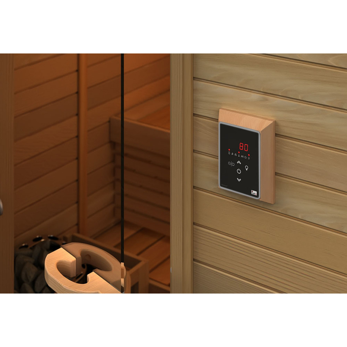 Electric stone sawo Aries ARI3-90Ni2-P + remote control Saunova 2.0