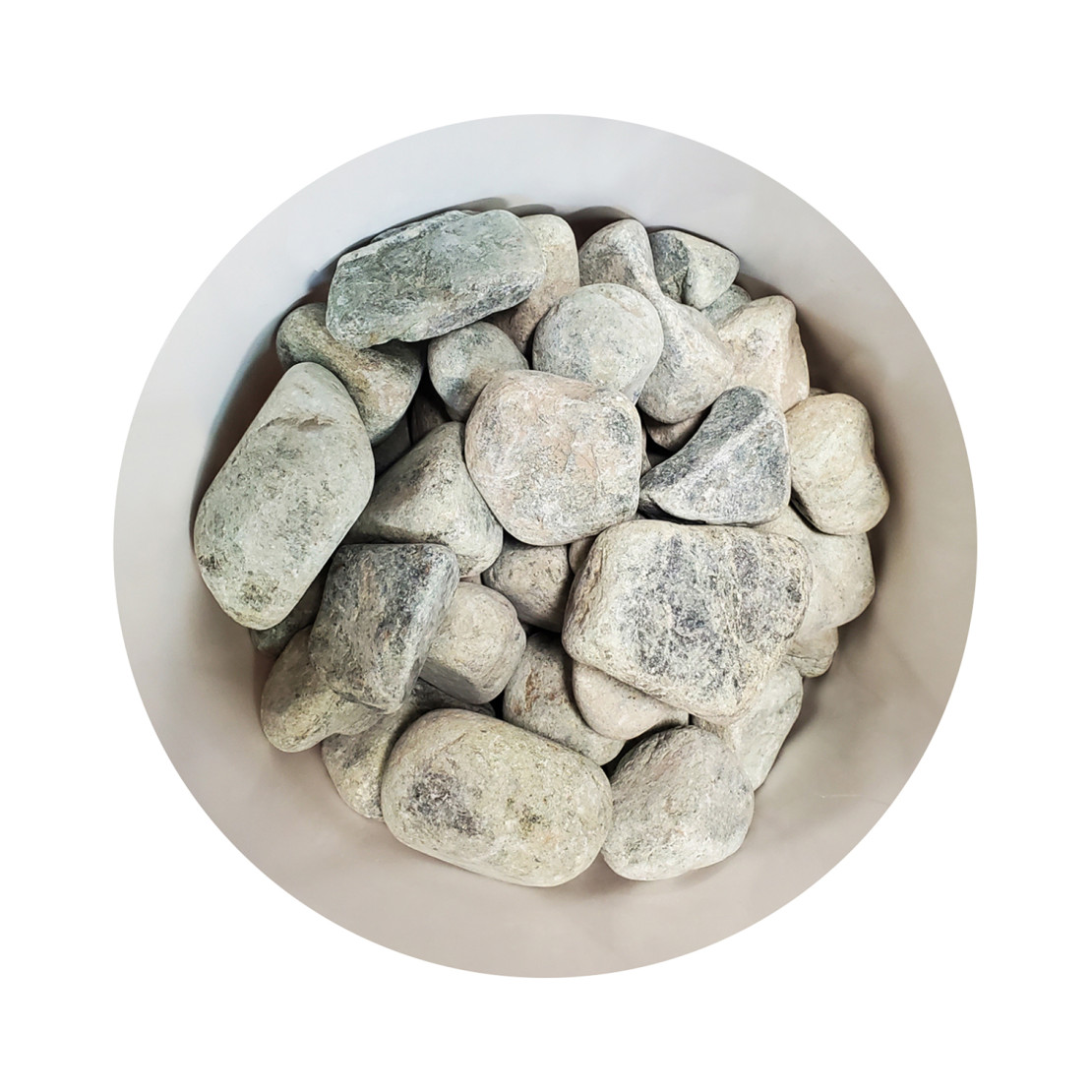 Stones serpentinite, rolled 4-11 cm / 10 kg