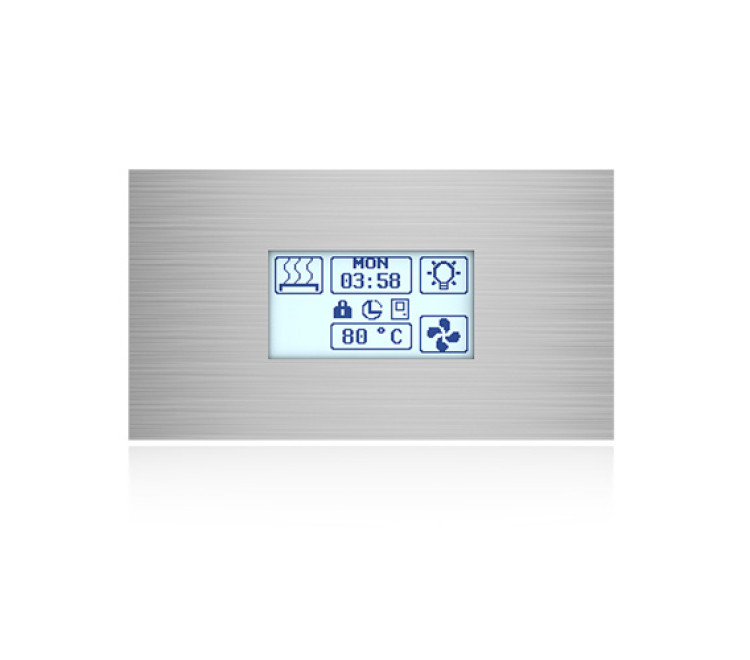 Sawo Innova Stainless Steel Touch INT-S-SST control panel with INP-C power unit
