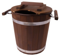 Tesli 20 l steamer made of thermowood and plastic insert with lid