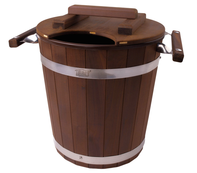 Tesli 20 l steamer made of thermowood and plastic insert with lid