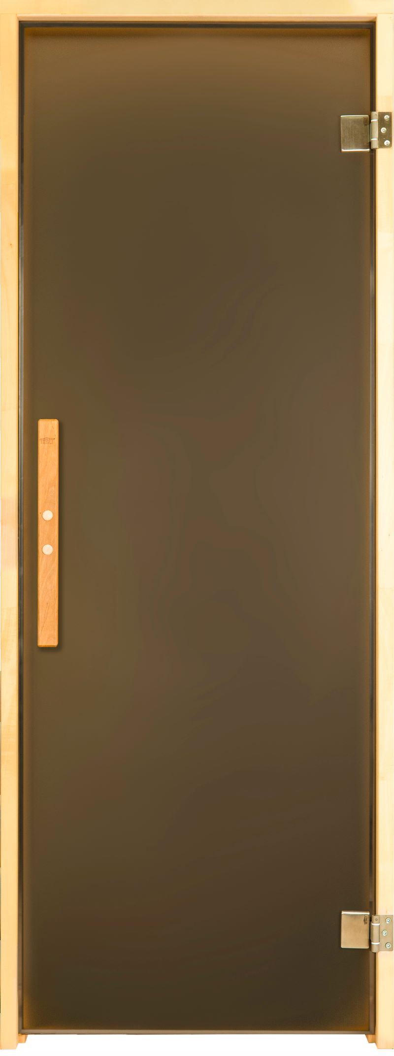 Glass doors to the sauna